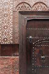 Architecture, porte dans la Médina, Marrakech, Maroc
