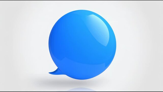 Blue iMessage Chat Bubble Pop-Up &mdash; Transparent Motion Graphics Animation