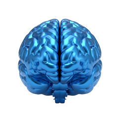 Abstract blue human brain model top view