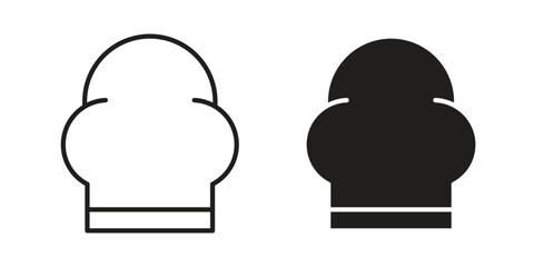 Chef hat icons set. Simple set of vector illustrations