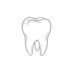 Human Molar Tooth Icon Illustration