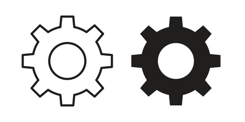 Cogwheel icons set. Simple set of vector illustrations