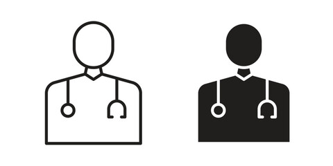 Doctor icons set. Simple set of vector illustrations