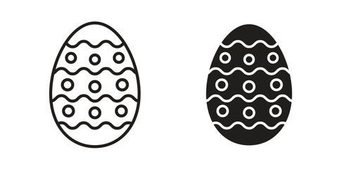 Easter egg icons set. Simple set of vector illustrations