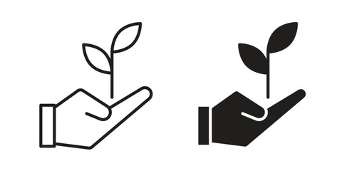 Eco-friendly icons set. Simple set of vector illustrations