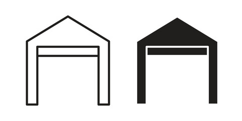 Garage icons set. Simple set of vector illustrations