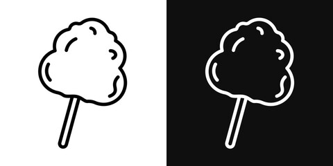 Cotton Candy icons - editable stroke vector illustration