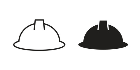 Hard hat icons set. Simple set of vector illustrations