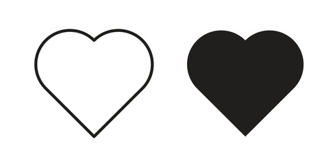 Heart icons set. Simple set of vector illustrations