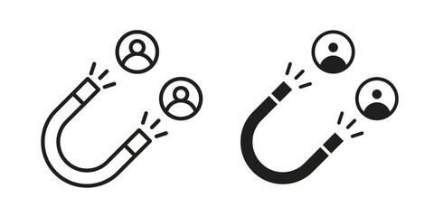 Lead generation icons set. Simple set of vector illustrations