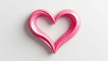 Shiny pink heart outline