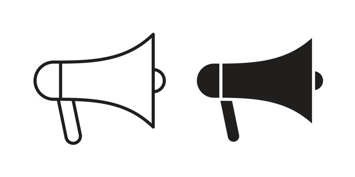 Loud Speaker icons set. Simple set of vector illustrations