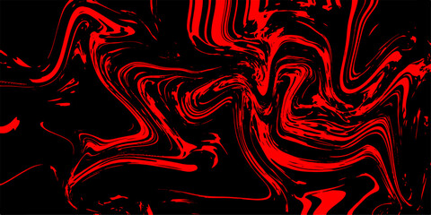  Red colorful marble pattern of the blend of curves. Marbleized bright effect with fluid painting, background for kitchen. Marble Red Alcohol Ink Wavy Liquid Texture blend of curves. 