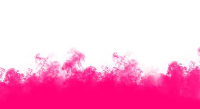 Abstract vibrant neon pink wave shape against a solid creating a dynamic energetic visual border element for modern design projects