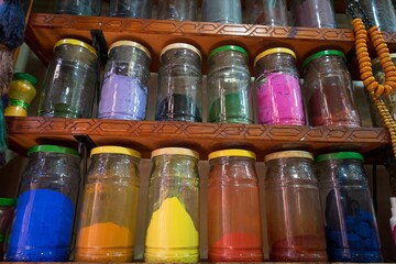 pots d'épices, Souk de Marrakech, Médina, Maroc