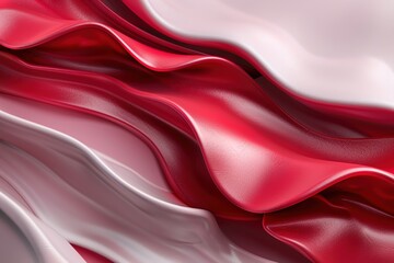 Obraz premium This work features flowing waves that twist and turn in shades of red and burgundy. The colors interact to create dynamic movement and visual depth, inviting observation
