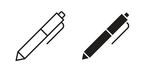 Pen icons set. Simple set of vector illustrations