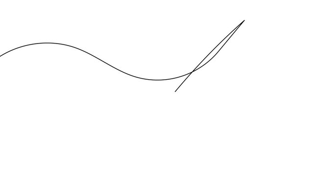 Approval check mark icon continuous one line drawing tick symbol 4k animation video