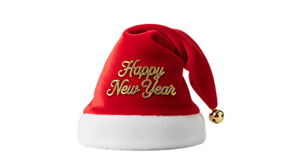 santa claus hat isolated on white, Christmas New Year's Santa Claus hat on a white isolated background