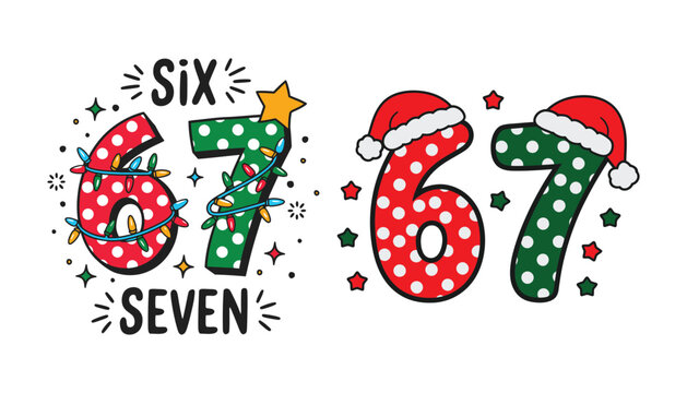 christmas six seven t shirt design