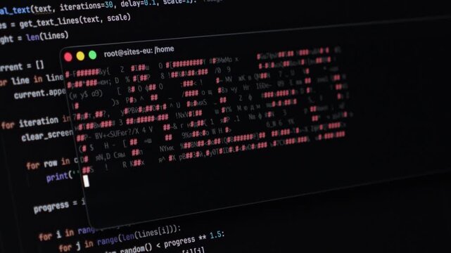 Failed code iteration displays progress bar with text on a developer's terminal screen, showcasing a failed process in a digital workspace. Zoom