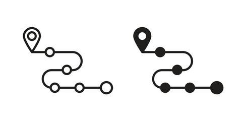 Roadmap icons set. Simple set of vector illustrations