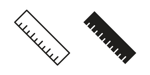 Ruler icons set. Simple set of vector illustrations