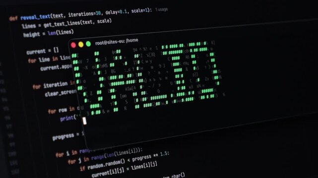 Close-up view shows lines of code illuminated by vibrant color scheme VALID TEXT, showcasing procedural programming and encouraging digital innovation in a modern IT environment