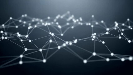 Abstract futuristic technology background with glowing network connections. - Powered by Adobe