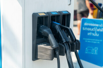 Electric Car Charging Station in Action