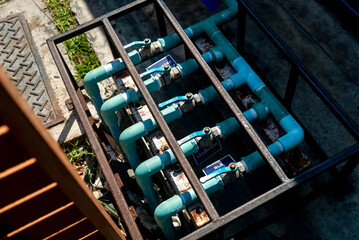 Industrial Water Valve System in Use