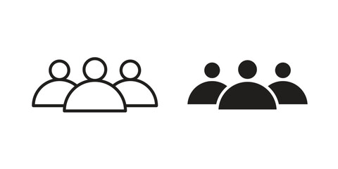 Teamwork icons set. Simple set of vector illustrations