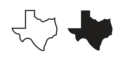 Texas icons set. Simple set of vector illustrations