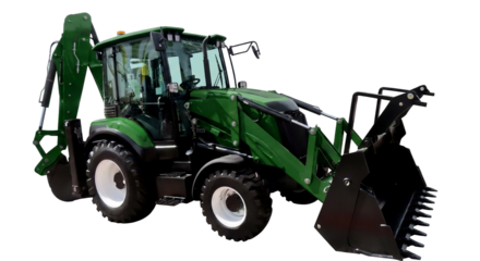 Modern tractor loader designed for construction tasks working on various job sites during the day