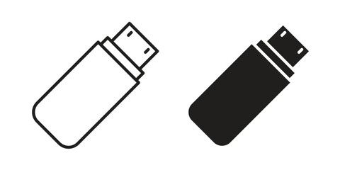 usb drive icons set. Simple set of vector illustrations