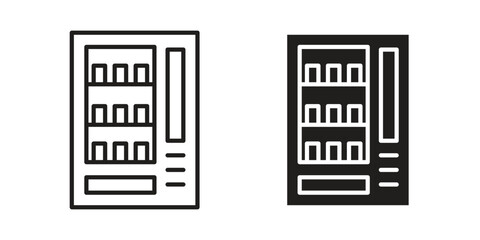 Vending machine icons set. Simple set of vector illustrations