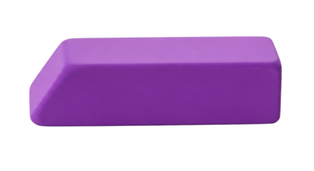 Purple Rubber Eraser Isolated on Transparent Background for Office and School Use