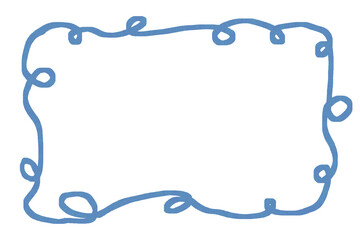 twirly light blue ribbon frame	