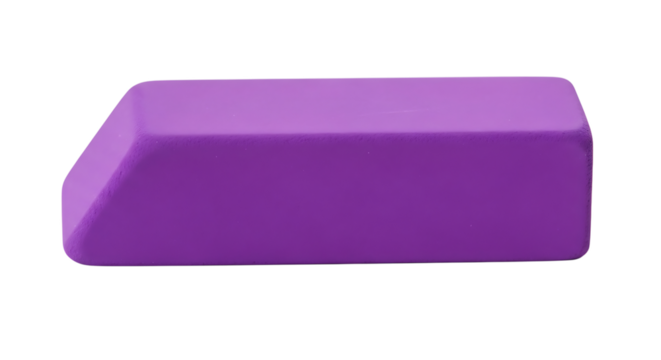 Purple Rubber Eraser Isolated on Transparent Background for Office and School Use - Powered by Adobe