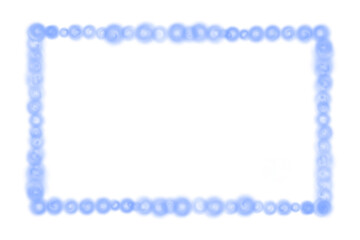 Blue green color square frame,  A series of circles frame