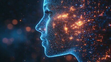 Digital Human Face AI Tech.