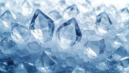 Ice crystals close macro