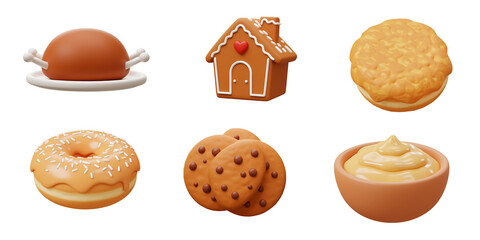 A delicious set of chocolate Easter eggs with fresh bakery sweet buns and a tasty baked pastry dessert