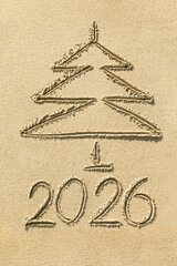 Greeting card for the New Year 2026