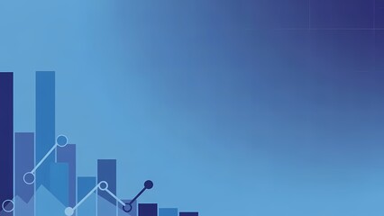Abstract blue background with a graph showing an upward trend, symbolizing growth and success