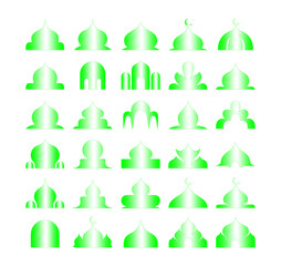 Explore stunning mosque dome silhouettes for architectural designs and cultural templates in your next creative project