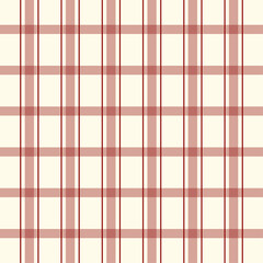 Red Plaid Seamless Pattern Background classic Check Texture, vector illustration.
