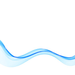 Smooth stylish blue wave background. Eps 10