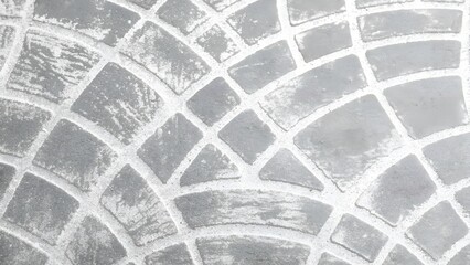 Gray Concrete Fan Pattern Texture – High-Resolution Decorative Stone Background