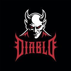 Diablo logo. Vector illustration on a black background.